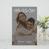 予算モダン2写真結婚式の日付を保存 (スタンド正面)