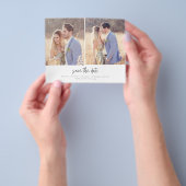 予算モダン2写真結婚式の日付を保存 チラシ (手)