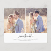 予算モダン2写真結婚式の日付を保存 チラシ (正面)