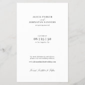 予算モダン3写真結婚式の日付を保存 チラシ (裏面)