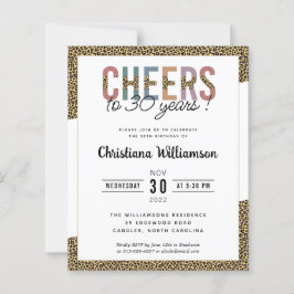 予算モダン30th誕生日パーティーLeopard Print