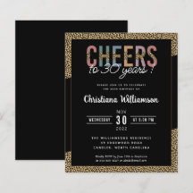 予算モダン30th誕生日パーティーLeopard Print