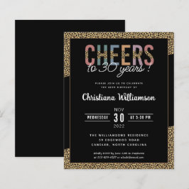 予算モダン30th誕生日パーティーLeopard Print