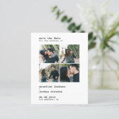 予算モダン4写真結婚式の日付を保存 (スタンド正面)