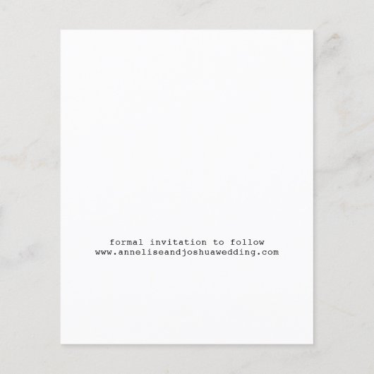 予算モダン4写真結婚式の日付を保存 (裏面)