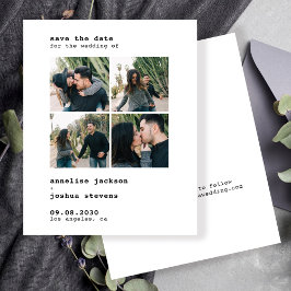 予算モダン4写真結婚式の日付を保存