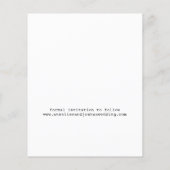 予算モダン4写真結婚式の日付を保存 チラシ (裏面)