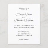 予算モダン9結婚書道 – 白黒 (正面)