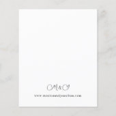 予算モダン9結婚書道 – 白黒 チラシ (裏面)