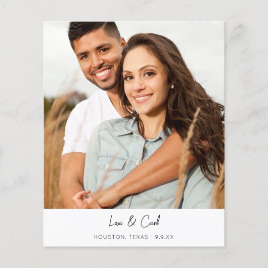 予算モダンPara写真Vertical日付の保存 チラシ (正面)