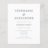 予算モダンQRコード結婚の夕べパーティー招待状 (正面)