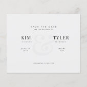 予算モダンQRコード結婚式の日付を保存 (正面)