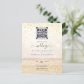 予算モダンQRスキャンコード結婚式の招待 (スタンド正面)