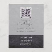 予算モダンQRスキャンコード結婚式の招待 (正面)