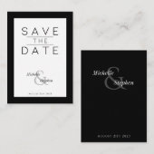 予算モノクはっきりしたロ・フラット日付カードの保存 ノートカード (正面/裏面)