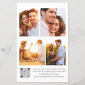 予算モノグエレガントラムQRコード結婚式招待状 (裏面)