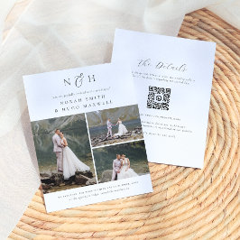 予算モノグラムQRコード3フォトコラージュ結婚ズ