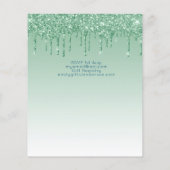 予算ユニコーン赤ちゃんシャワー緑の女の子かわいい (裏面)