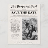 予算ユニークの結婚新聞日付を保存 (正面)