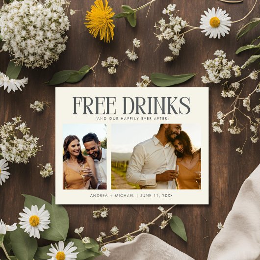 予算ユニーク写真結婚式の日付の保存 案内ポストカード