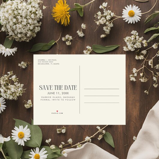 予算ユニーク写真結婚式の日付の保存 案内ポストカード