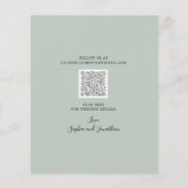 予算ユーカリのセージ写真の結婚式の日付を保存 (裏面)