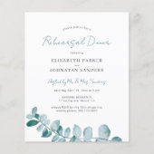 予算ユーカリのリハーサル夕食の招待 チラシ (正面)