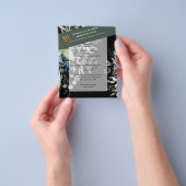 予算ユーカリの緑葉の結婚式 チラシ (手)