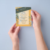 予算ユーカリの緑葉の結婚式 チラシ (手)