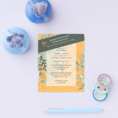 予算ユーカリの緑葉の結婚式 チラシ (シングル)