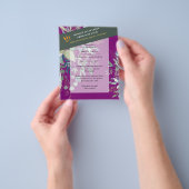 予算ユーカリの緑葉の結婚式 チラシ (手)