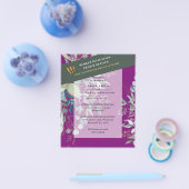 予算ユーカリの緑葉の結婚式 チラシ (シングル)