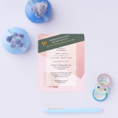 予算ユーカリの緑葉の結婚式 チラシ (シングル)