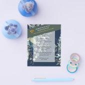 予算ユーカリの緑葉の結婚式 チラシ (シングル)