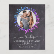 予算ユーカリの葉の写真日付カードを保存