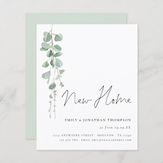 予算ユーカリエレガントプタススクリプト新しいホームの移動 (正面/裏面)