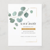 予算ユーカリフェイク金ゴールドフレーム日付の保存 (正面)