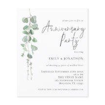 予算ユーカリプタススクリプト記念日パーティー招待状