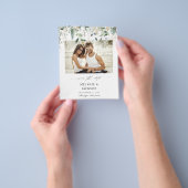 予算ユーカリプトゥスグローフォト日付の保存 チラシ (手)