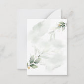 予算ユーカリモダンスのエレベミニマルント結婚式 ノートカード (裏面)