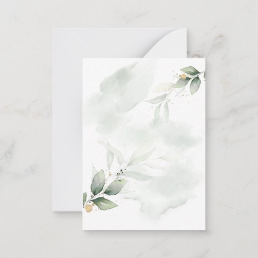 予算ユーカリモダンスのエレベミニマルント結婚式 ノートカード (裏面)