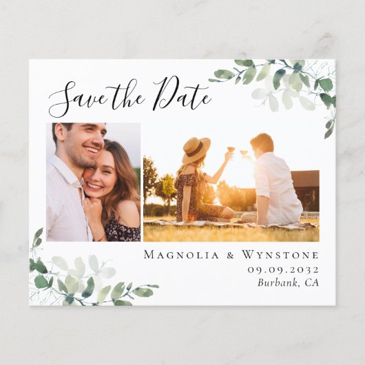 予算ユーカリ写真ポストカードの保存 (正面)