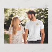 予算ユーカリ写真結婚式の日付を保存 (裏面)