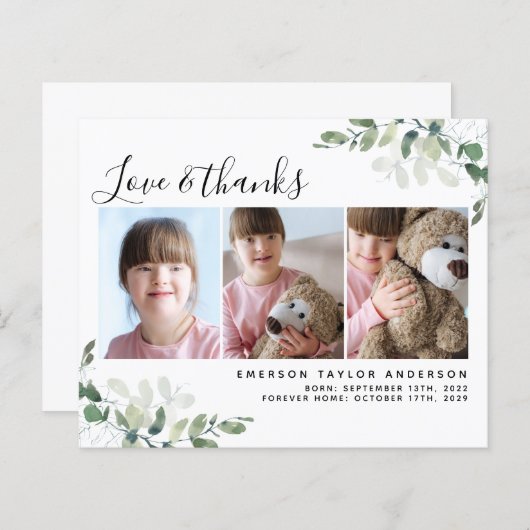 予算ユーカリ採用サンキューカード (正面/裏面)