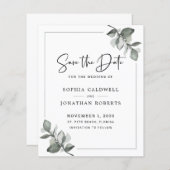 予算ユーカリ書シンプル道の日付の保存 (正面/裏面)