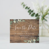 予算ユーカリ木材の結婚式の日付を保存 (スタンド正面)