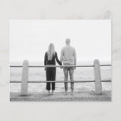 予算ユーカリ水の色の結婚式の日付を保存 (裏面)