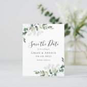 予算ユーカリ水の色の結婚式の日付を保存 (スタンド正面)