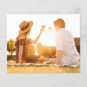 予算ユーカリ水の色の結婚式の日付を保存 (裏面)