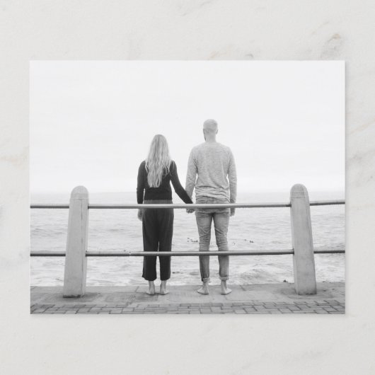 予算ユーカリ水の色の結婚式の日付を保存 (裏面)